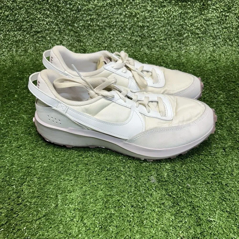 Nike Womens Waffle Debut DH9523-106 White Running Shoes Sneakers Sz 9.5 M